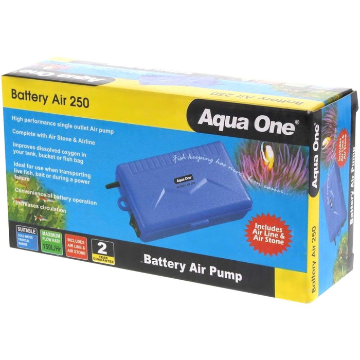 Aqua One Battery Air 250 Portable Air Pump - Ocean Reefs Marine Aquariums