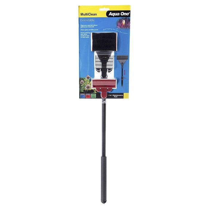 Aqua One MultiClean Extendable Scraper Tool - Ocean Reefs Marine Aquariums