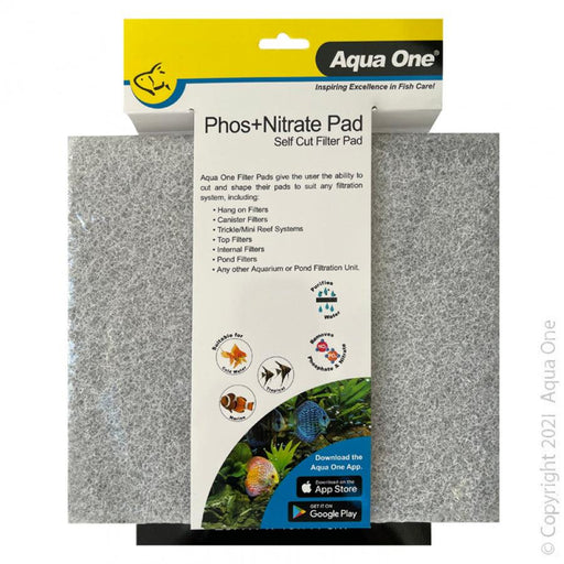 Aqua One Phos/Nitrate Pad - Self Cut Filter Pad - Ocean Reefs Marine Aquariums