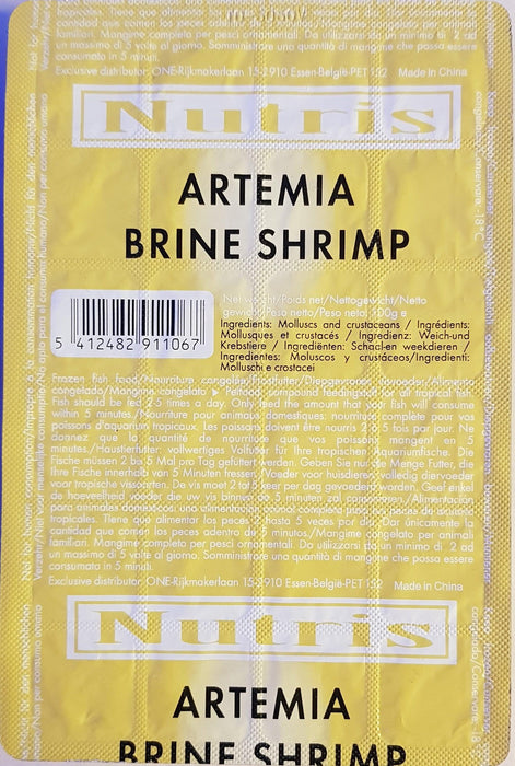 Nutris Frozen Brine Shrimp Blister Pack - Ocean Reefs Marine Aquariums