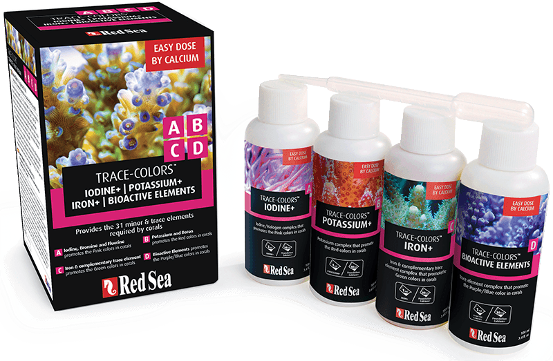 Red Sea Trace Colors ABCD (4 x 100ml bottles) - Ocean Reefs Marine Aquariums